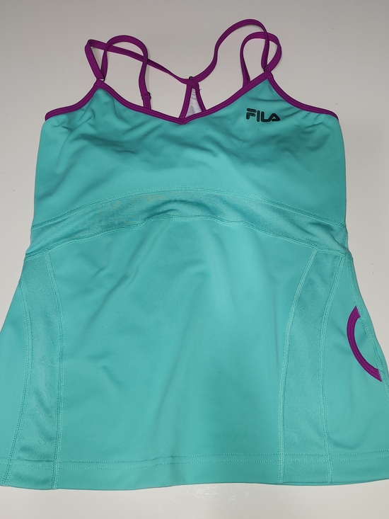 Fila Tops - Fila Teal Performance Running Tank